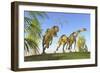 A Yangchuanosaurus Chasing Two Massospondylus Dinosaurs-null-Framed Art Print