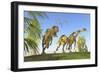 A Yangchuanosaurus Chasing Two Massospondylus Dinosaurs-null-Framed Art Print