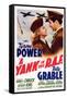 A Yank in the R.A.F., L-R: Betty Grable, Tyrone Power, 1941-null-Framed Stretched Canvas