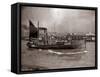 A Yarmouth Herring Boat Leaves the Mouth of the River Yar Norfolk, 1935-null-Framed Stretched Canvas