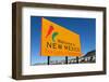 A Yellow Welcome to New Mexico Sign in Front of a Blue Sky-flippo-Framed Photographic Print