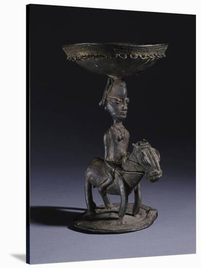 A Yoruba Bronze Ritual Vessel, Probably for Ifa Divination, 18th Century-null-Stretched Canvas
