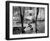 A Young Afghan Girl Carries Water from a Well to Her Family-null-Framed Photographic Print