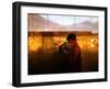 A Young Afghan Man Exercises with a Barbell in Kabul-null-Framed Photographic Print