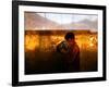 A Young Afghan Man Exercises with a Barbell in Kabul-null-Framed Photographic Print