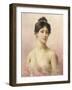 A Young Beauty (Oil on Canvas)-Jules Frederic Ballavoine-Framed Giclee Print