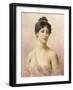 A Young Beauty (Oil on Canvas)-Jules Frederic Ballavoine-Framed Giclee Print