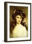 A Young Beauty with Flowers in Her Hair-Albert Lynch-Framed Giclee Print