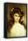 A Young Beauty with Flowers in Her Hair-Albert Lynch-Framed Stretched Canvas