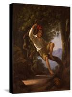 A Young Boy Climbing a Tree, 1820s-Franz Ludwig Catel-Stretched Canvas
