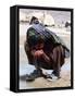 A Young Boy Drinks Water-null-Framed Stretched Canvas