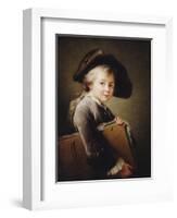 A Young Boy Holding a Portfolio, 1760-Francois-Hubert Drouais-Framed Giclee Print