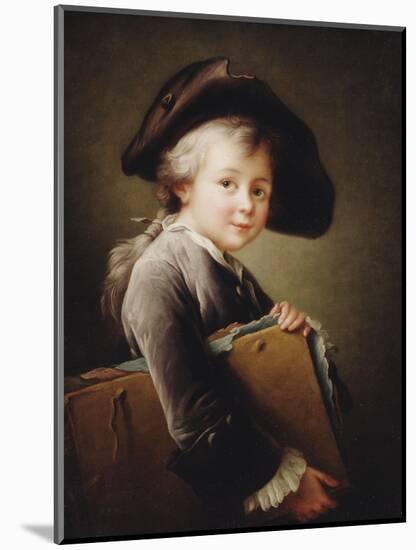 A Young Boy Holding a Portfolio, 1760-Francois-Hubert Drouais-Mounted Giclee Print