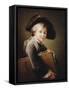 A Young Boy Holding a Portfolio, 1760-Francois-Hubert Drouais-Framed Stretched Canvas