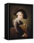 A Young Boy Holding a Portfolio, 1760-Francois-Hubert Drouais-Framed Stretched Canvas