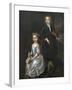 A Young Boy Holding a Violin and a Young Girl Holding a Doll-John Vanderbank-Framed Giclee Print