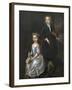 A Young Boy Holding a Violin and a Young Girl Holding a Doll-John Vanderbank-Framed Giclee Print