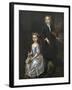 A Young Boy Holding a Violin and a Young Girl Holding a Doll-John Vanderbank-Framed Giclee Print