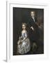 A Young Boy Holding a Violin and a Young Girl Holding a Doll-John Vanderbank-Framed Giclee Print