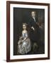 A Young Boy Holding a Violin and a Young Girl Holding a Doll-John Vanderbank-Framed Giclee Print