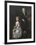 A Young Boy Holding a Violin and a Young Girl Holding a Doll-John Vanderbank-Framed Giclee Print