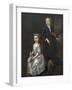 A Young Boy Holding a Violin and a Young Girl Holding a Doll-John Vanderbank-Framed Giclee Print