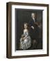 A Young Boy Holding a Violin and a Young Girl Holding a Doll-John Vanderbank-Framed Premium Giclee Print