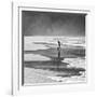 A Young Boy Kicks a Ball on Itamambuca Beach in Ubatuba, Brazil-Alex Saberi-Framed Photographic Print