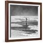 A Young Boy Kicks a Ball on Itamambuca Beach in Ubatuba, Brazil-Alex Saberi-Framed Photographic Print