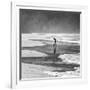 A Young Boy Kicks a Ball on Itamambuca Beach in Ubatuba, Brazil-Alex Saberi-Framed Photographic Print