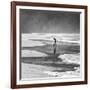 A Young Boy Kicks a Ball on Itamambuca Beach in Ubatuba, Brazil-Alex Saberi-Framed Photographic Print