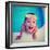 A Young Boy Swimming in a Small Pool-graphicphoto-Framed Photographic Print