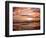 A Young Boy Takes an Early Morning Jog as the Sun Rises Along China Beach-null-Framed Photographic Print