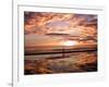 A Young Boy Takes an Early Morning Jog as the Sun Rises Along China Beach-null-Framed Photographic Print