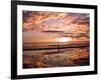 A Young Boy Takes an Early Morning Jog as the Sun Rises Along China Beach-null-Framed Photographic Print