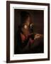 A young boy with a pipe, blowing on a firebrand-Georges De La Tour-Framed Giclee Print