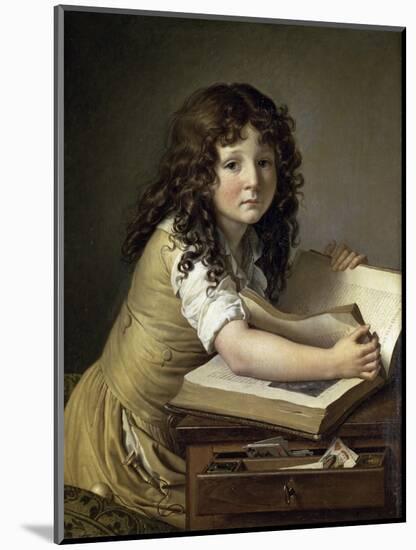 A Young Child Looking at Figures in a Book-Anne-Louis Girodet de Roussy-Trioson-Mounted Giclee Print