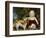 A Young Child with a Brown and White Spaniel by a Leafy Bank, 19th Century-Amila Guillot-saguez-Framed Giclee Print