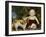 A Young Child with a Brown and White Spaniel by a Leafy Bank, 19th Century-Amila Guillot-saguez-Framed Giclee Print