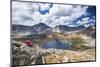 A Young Female Hiker Enjoys a Rest During a Day Hike Up Pyramid Peak, at Pyramid Lake, Wyoming-Ben Herndon-Mounted Photographic Print