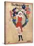 A Young Flapper Girl in a Christmas Theme Dress-Elisie Harding-Stretched Canvas