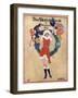 A Young Flapper Girl in a Christmas Theme Dress-Elisie Harding-Framed Art Print