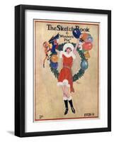 A Young Flapper Girl in a Christmas Theme Dress-Elisie Harding-Framed Art Print