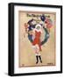 A Young Flapper Girl in a Christmas Theme Dress-Elisie Harding-Framed Art Print