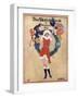 A Young Flapper Girl in a Christmas Theme Dress-Elisie Harding-Framed Art Print