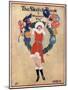 A Young Flapper Girl in a Christmas Theme Dress-Elisie Harding-Mounted Art Print