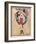 A Young Flapper Girl in a Christmas Theme Dress-Elisie Harding-Framed Art Print