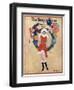 A Young Flapper Girl in a Christmas Theme Dress-Elisie Harding-Framed Art Print