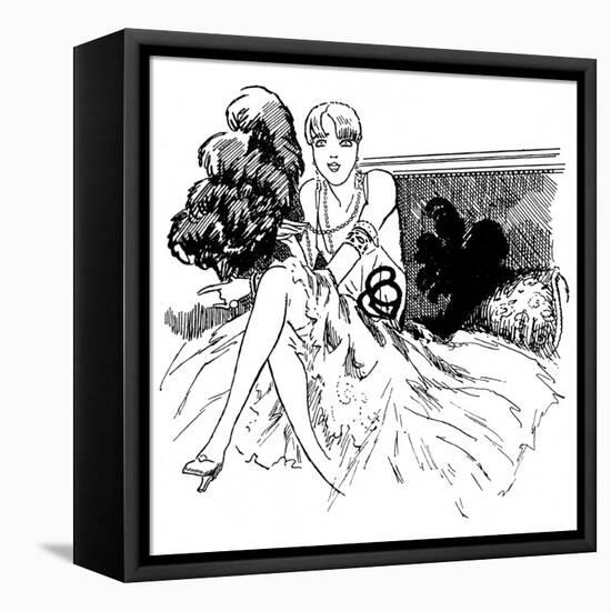 A Young Flapper Type at a Party-null-Framed Stretched Canvas