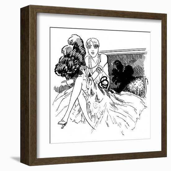 A Young Flapper Type at a Party-null-Framed Art Print